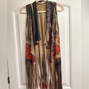 Western style fringe vest